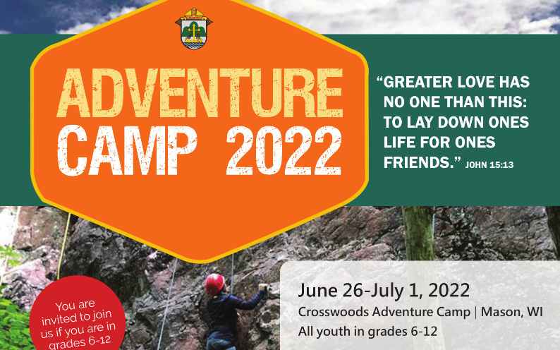 Adventure Camp June 26th-July 1st 2022