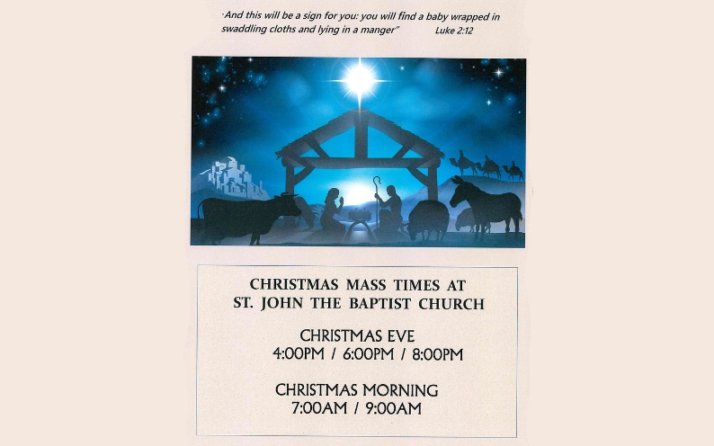 Christmas Mass Times 2023